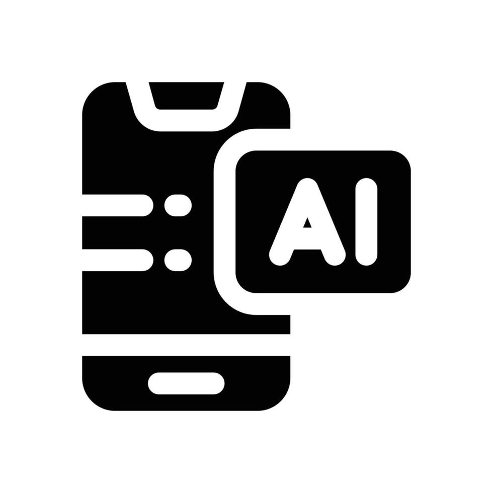 mobile glyph icon. Strong and solid icon for websites, mobile interfaces, presentations, and visual branding. High quality and easy to edit. vector