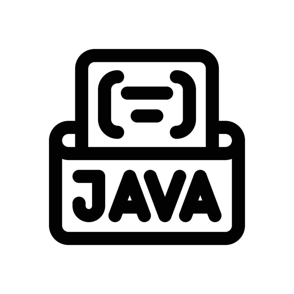 javascript line icon. Clean and minimalist icon for websites, mobile apps, presentations, and logos. Fully scalable and customizable for any project. vector