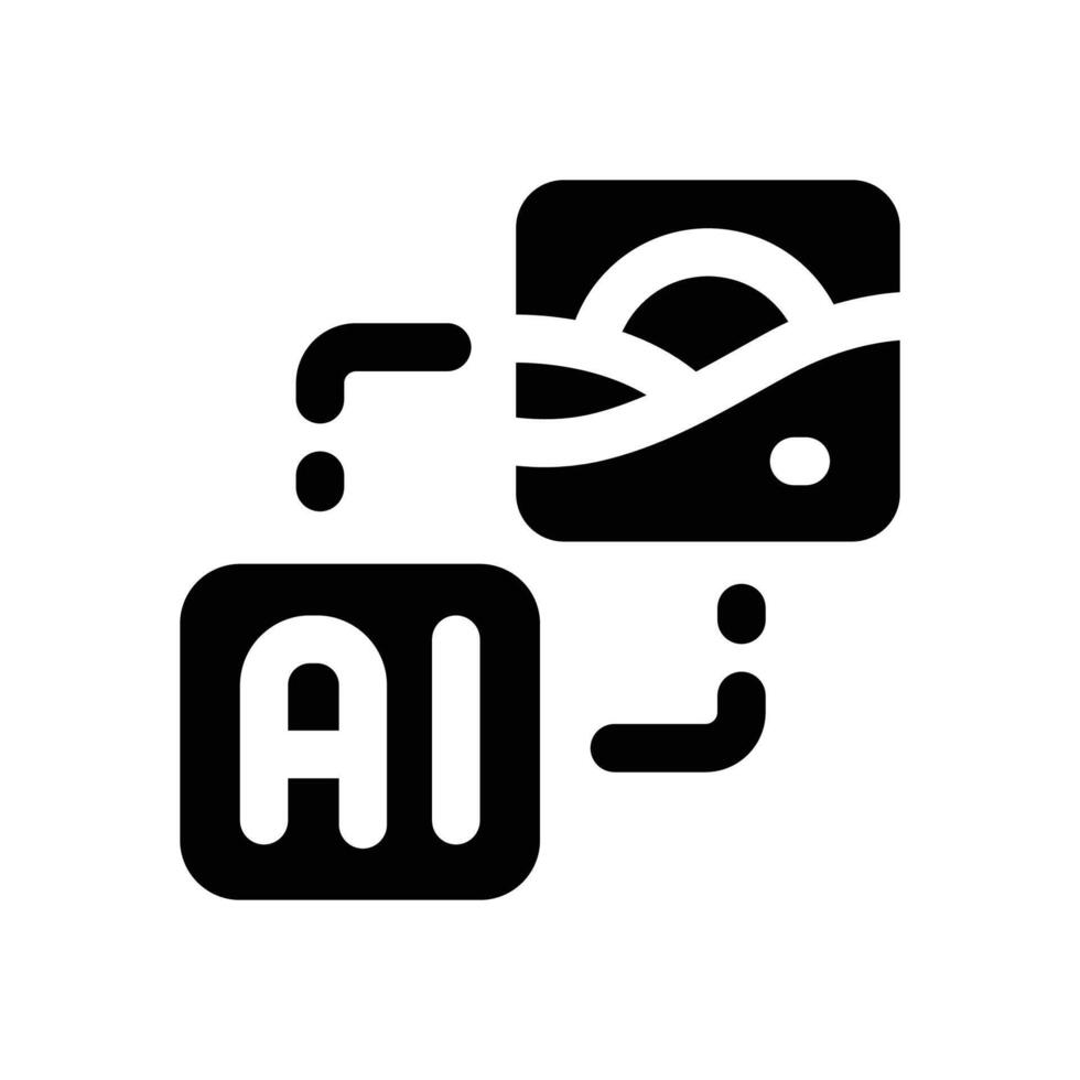 image generator glyph icon. Strong and solid icon for websites, mobile interfaces, presentations, and visual branding. High quality and easy to edit. vector