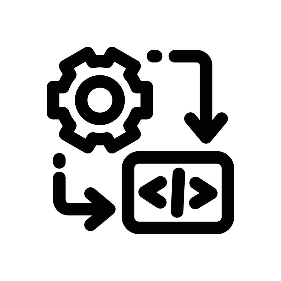 code management line icon. Clean and minimalist icon for websites and mobile apps. vector
