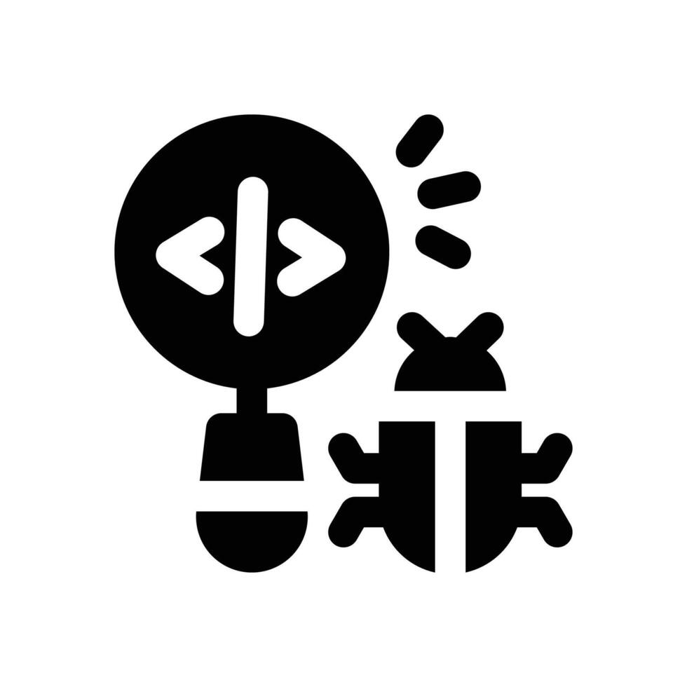 testing glyph icon. Strong and solid icon for websites and mobile apps. vector