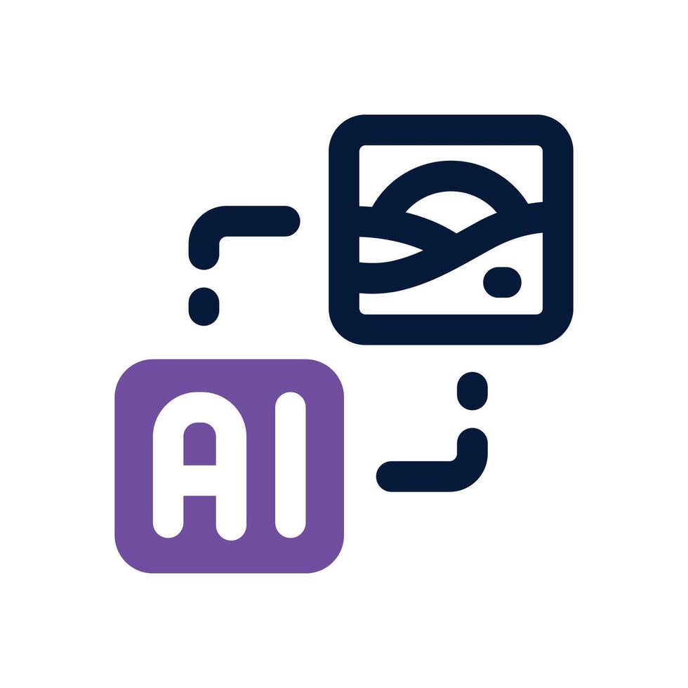 image generator dual tone icon. Sleek and modern icon for websites and mobile apps. vector