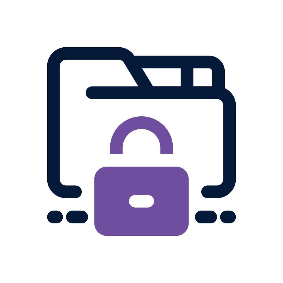 encryption dual tone icon. Sleek and modern icon for websites and mobile apps. vector