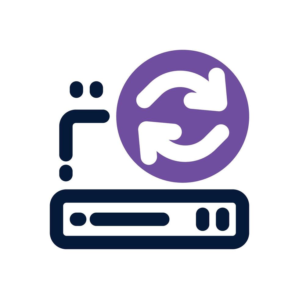 data sync dual tone icon. Sleek and modern icon for websites and mobile apps. vector