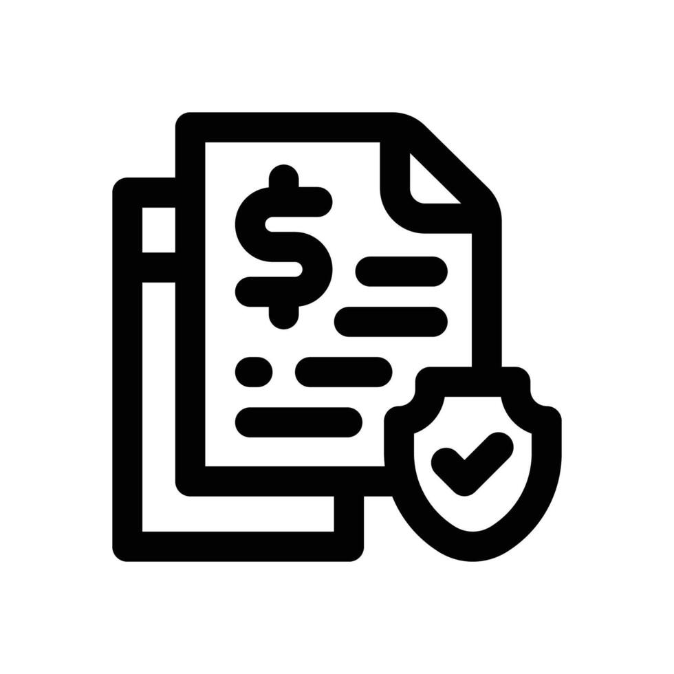 policy line icon. Clean and minimalist icon for websites and mobile apps. vector