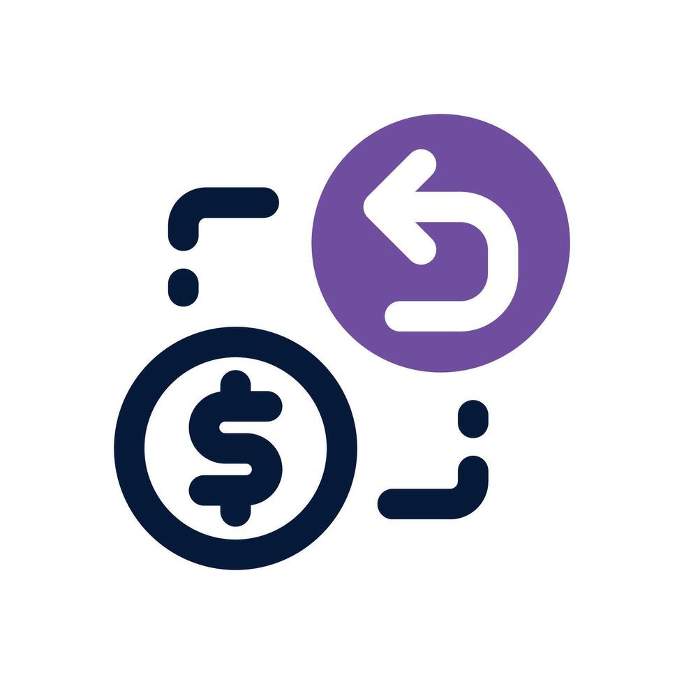 cashback dual tone icon. Sleek and modern icon for websites and mobile apps. vector