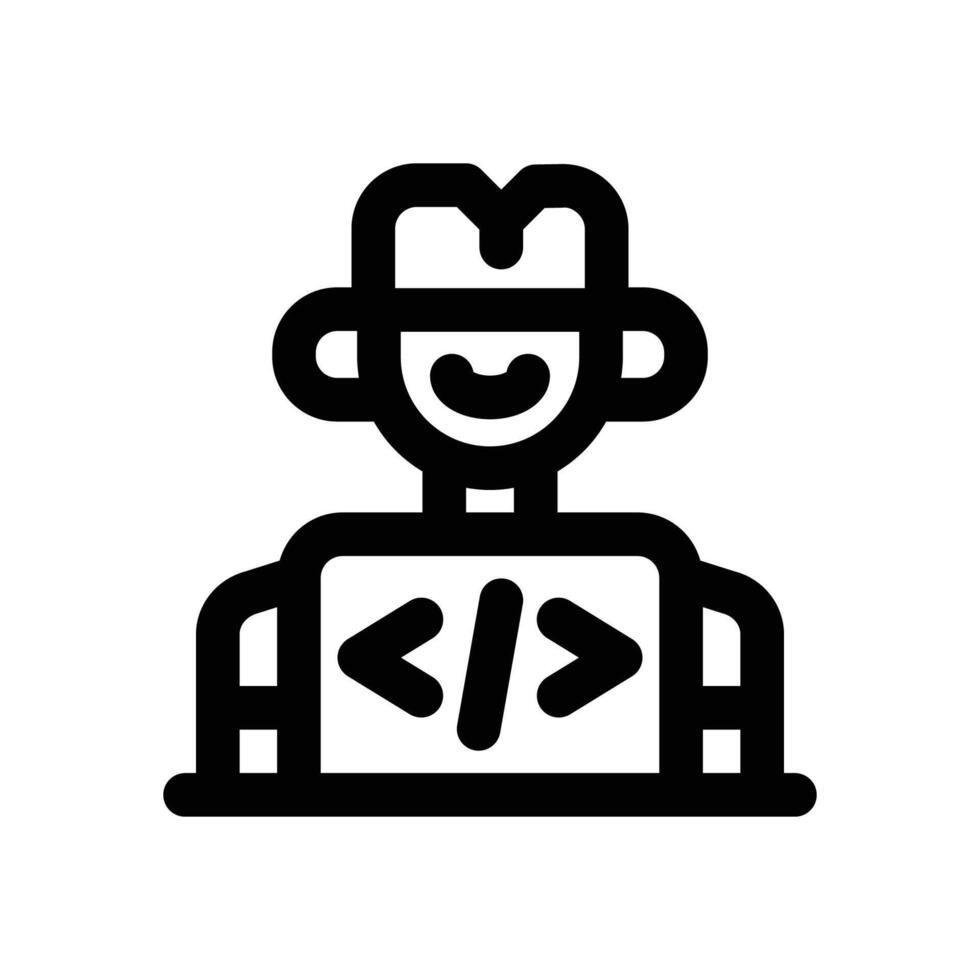 software engineer line icon. Clean and minimalist icon for websites and mobile apps. vector