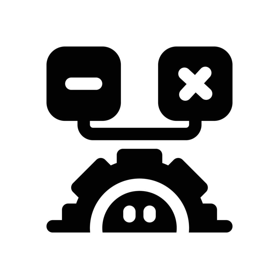 software testing glyph icon. Strong and solid icon for websites and mobile apps. vector