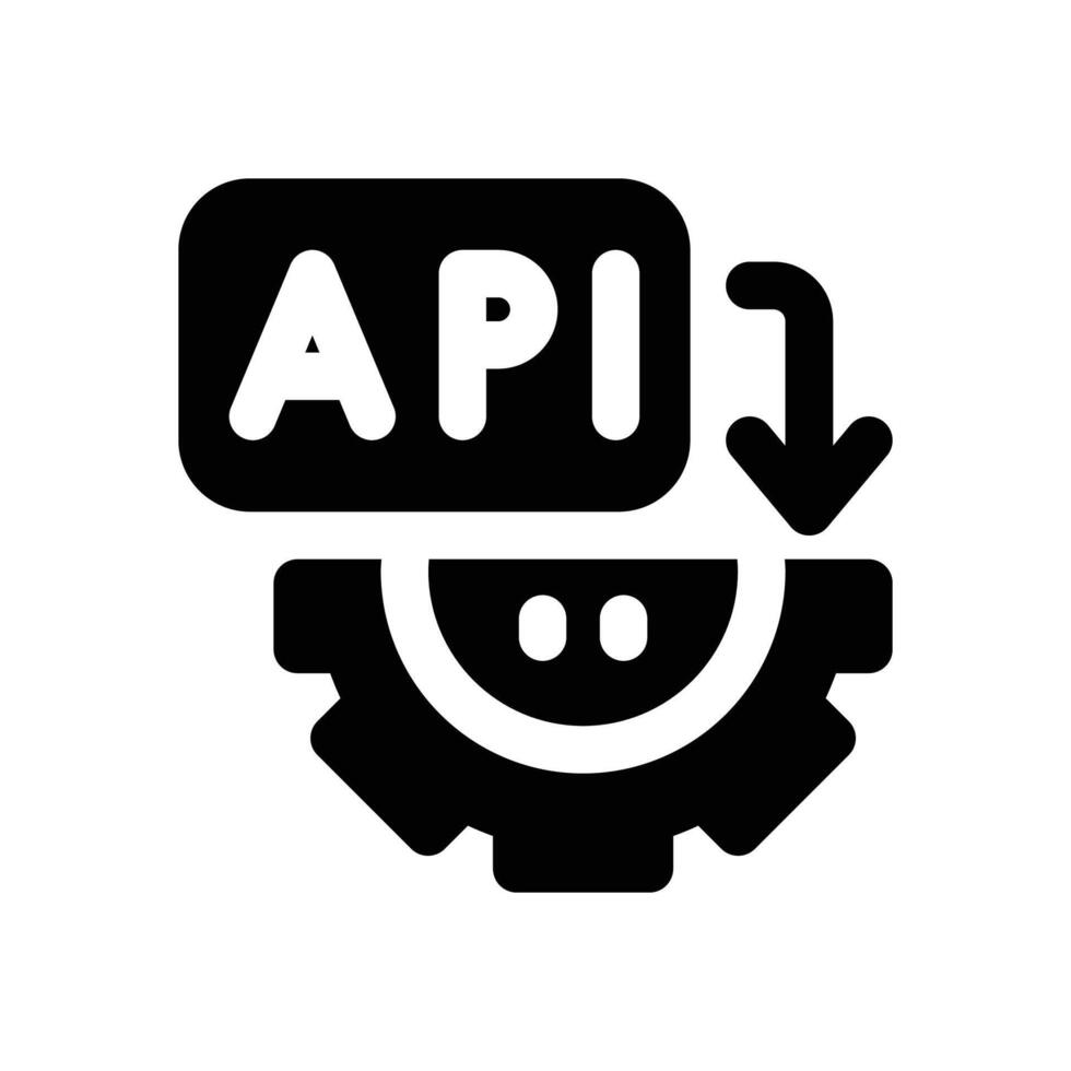 software application glyph icon. Strong and solid icon for websites and mobile apps. vector
