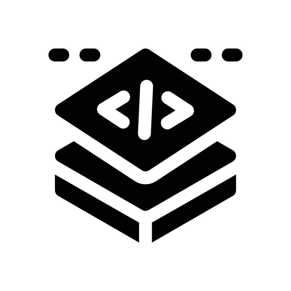 layers glyph icon. Strong and solid icon for websites and mobile apps. vector