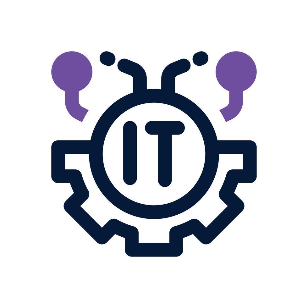 info tech dual tone icon. Sleek and modern icon for websites and mobile apps. vector