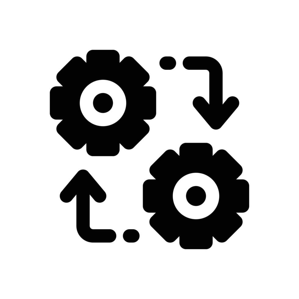 integrated system glyph icon. Strong and solid icon for websites and mobile apps. vector