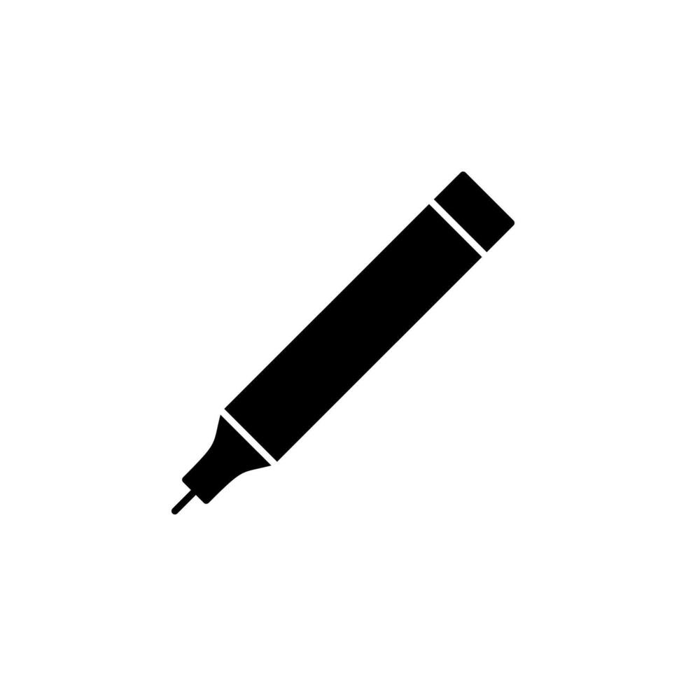 whiteboard marker, sketch, pen icon vector