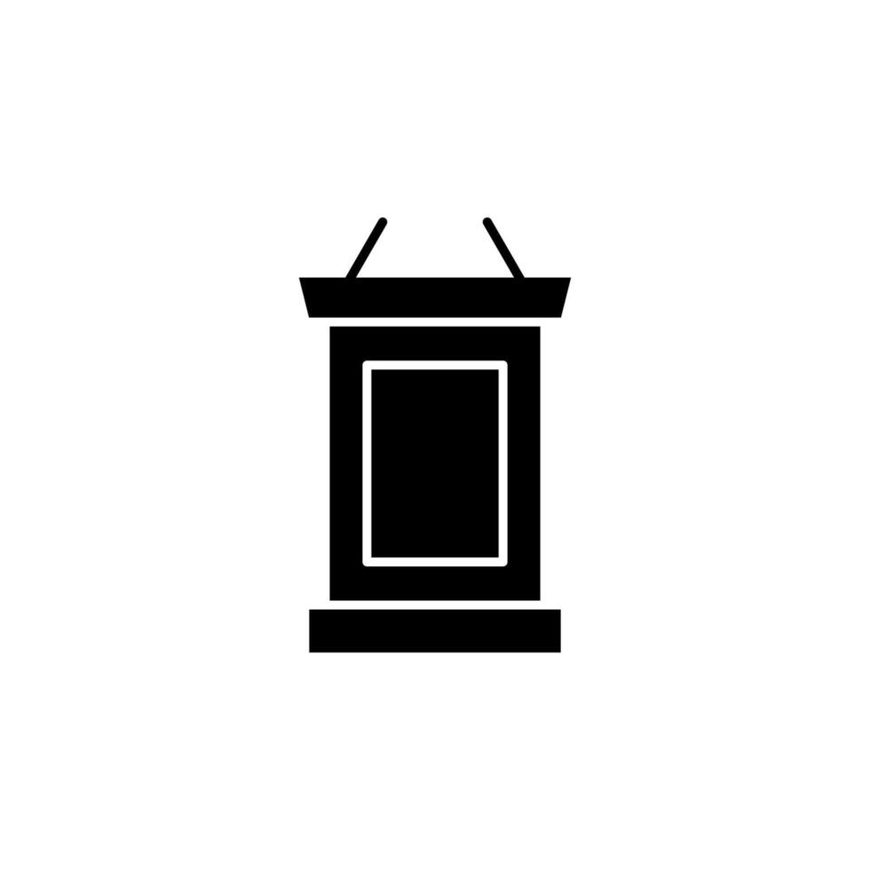 lecture podium solid icon vector