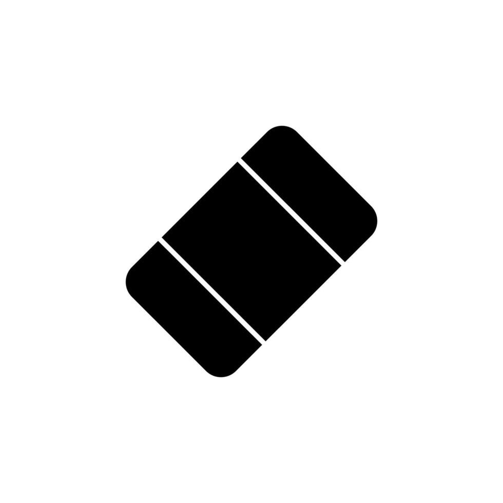 eraser, delete solid icon vector