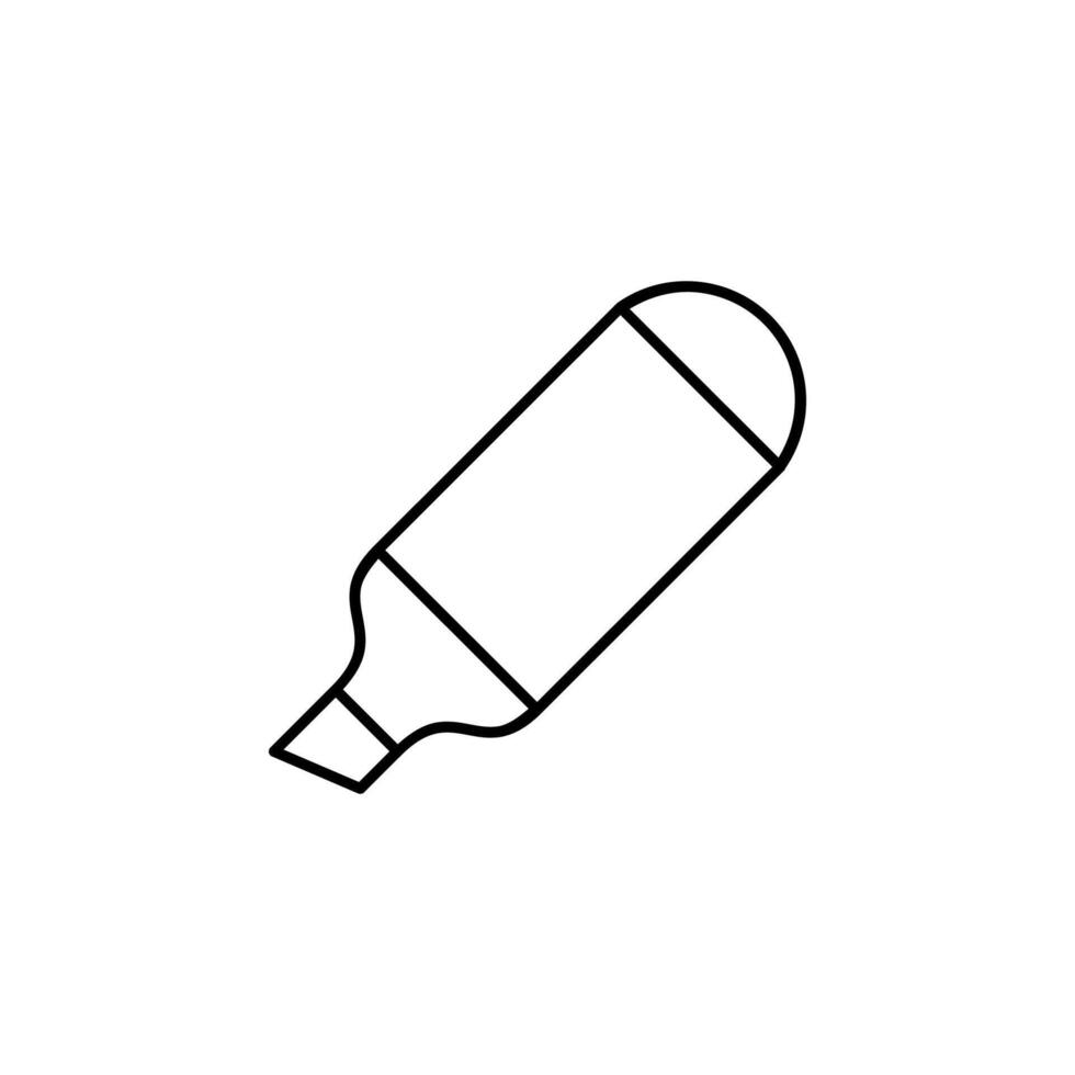 highlighter, highlight, marker, stationery icon vector