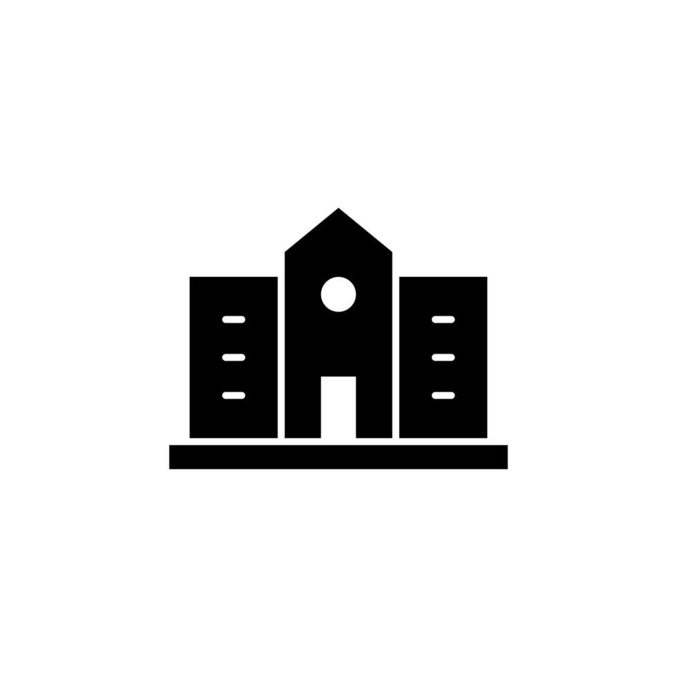 school building, building, university icon solid vector
