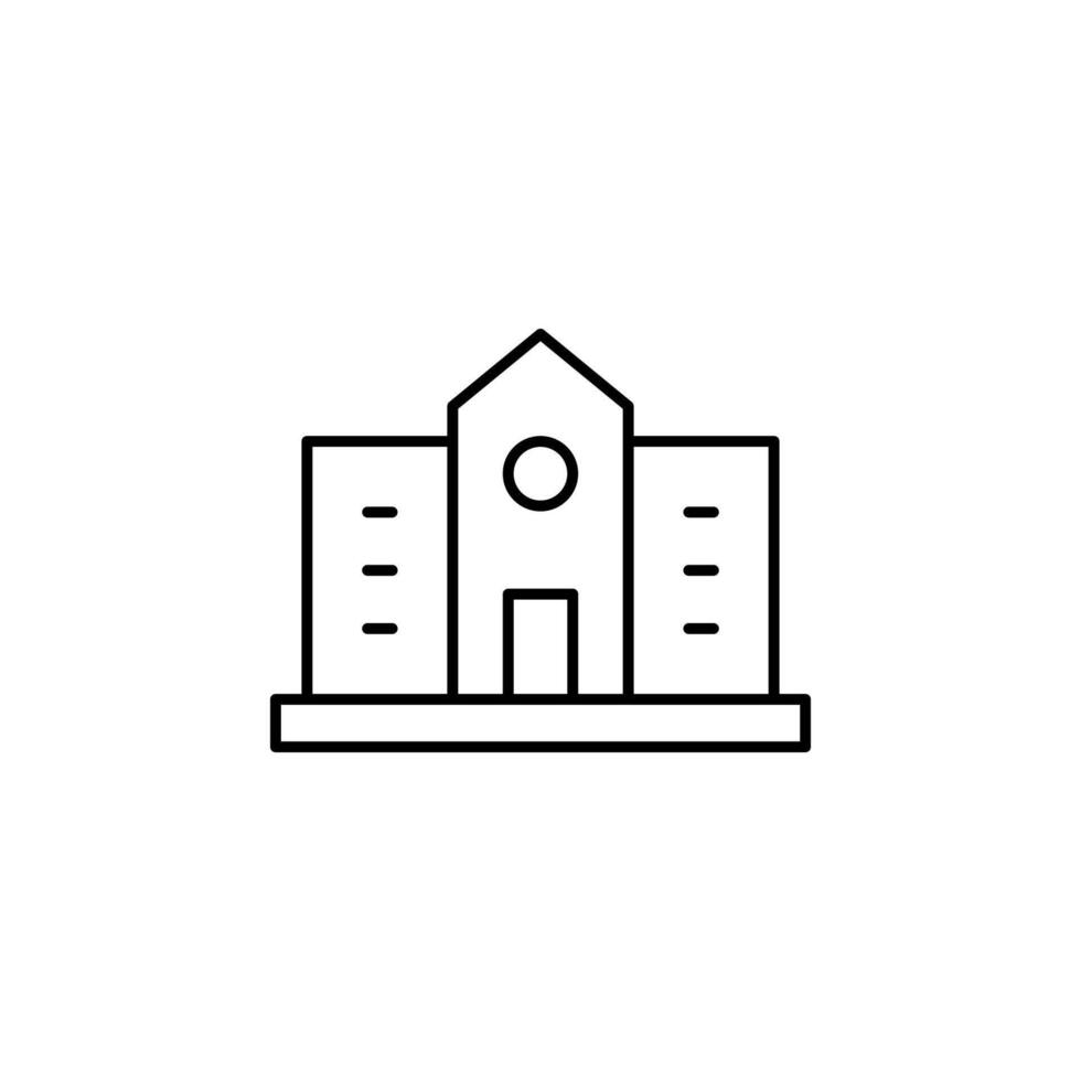 school building, building icon vector