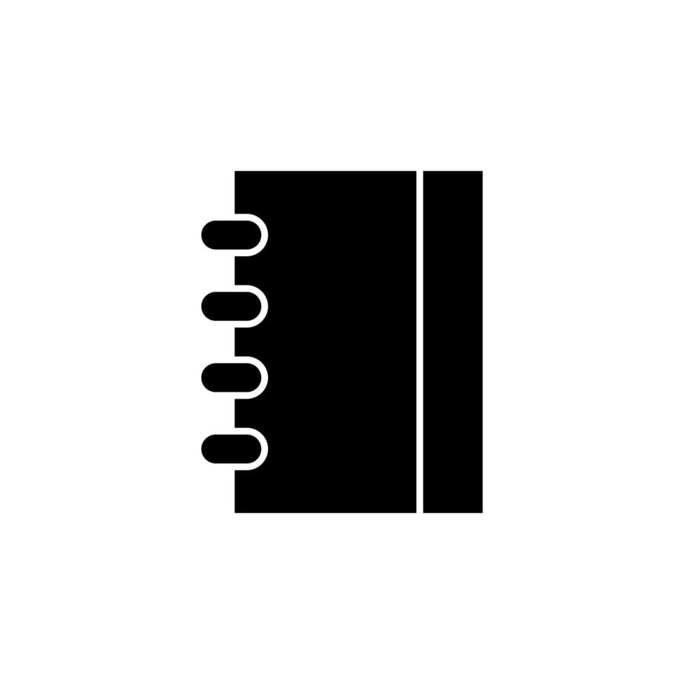 notebook, book, journal, notes solid icon vector