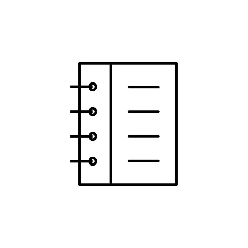 notebook, book, journal, notes icon symbol vector