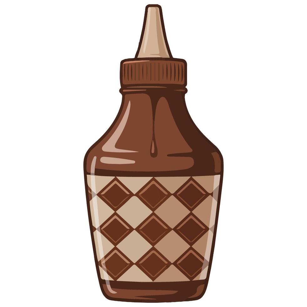 Chocolate pancake syrup graphic vector