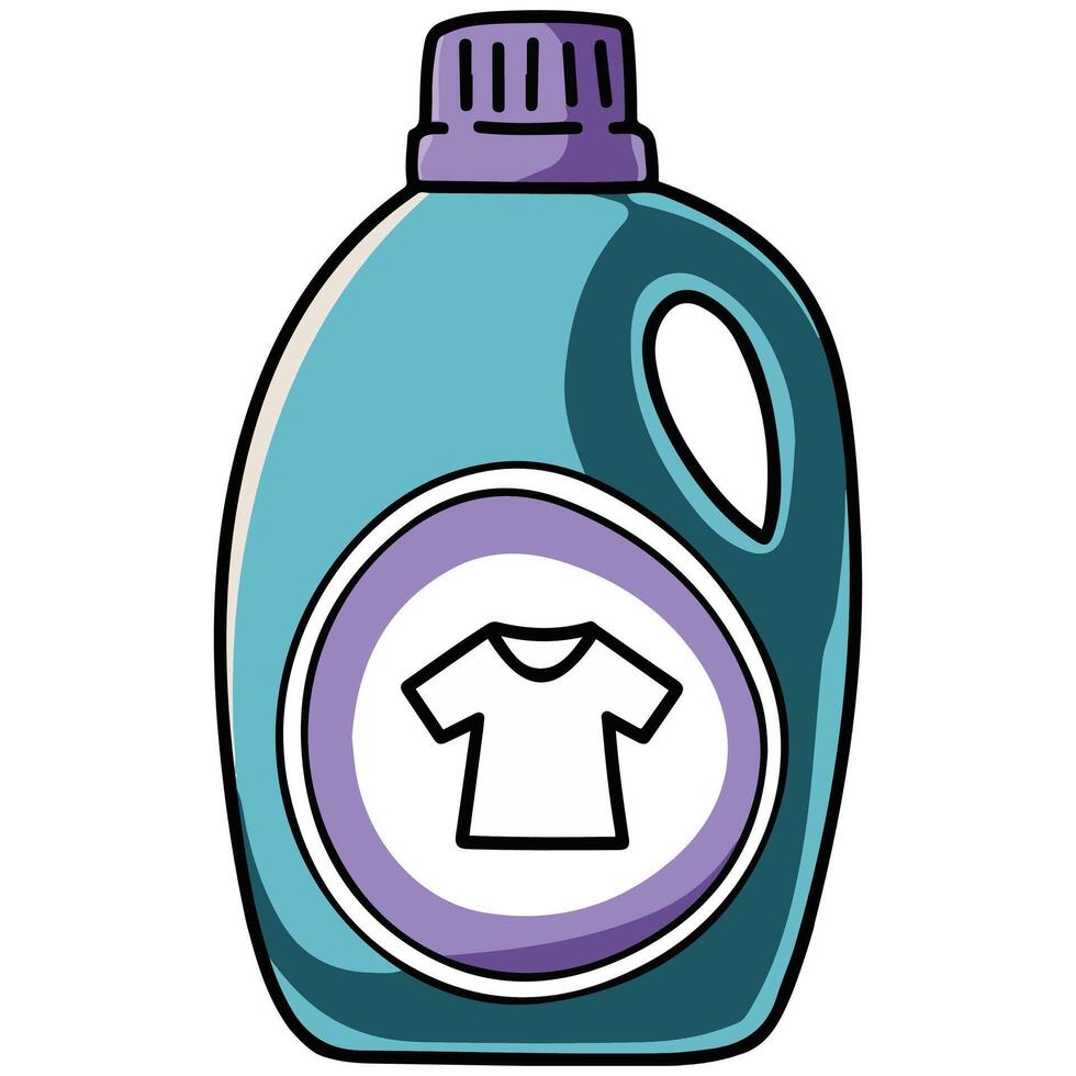 Cleaning detergent container icon household product isolated on white vector