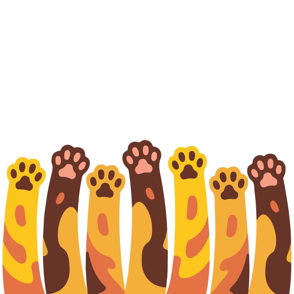 Animal paw prints set pet illustration isolated on white background vector