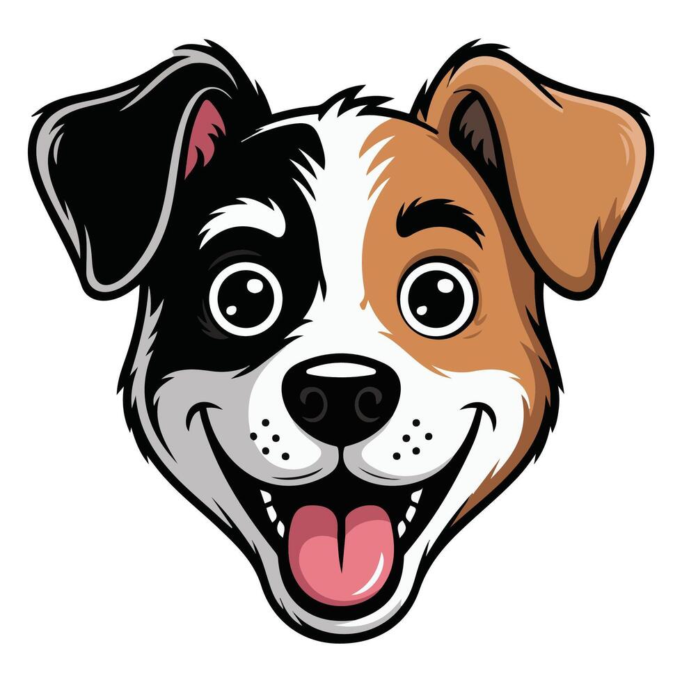 Jack Russell terrier dog breed isolated illustration on white background vector