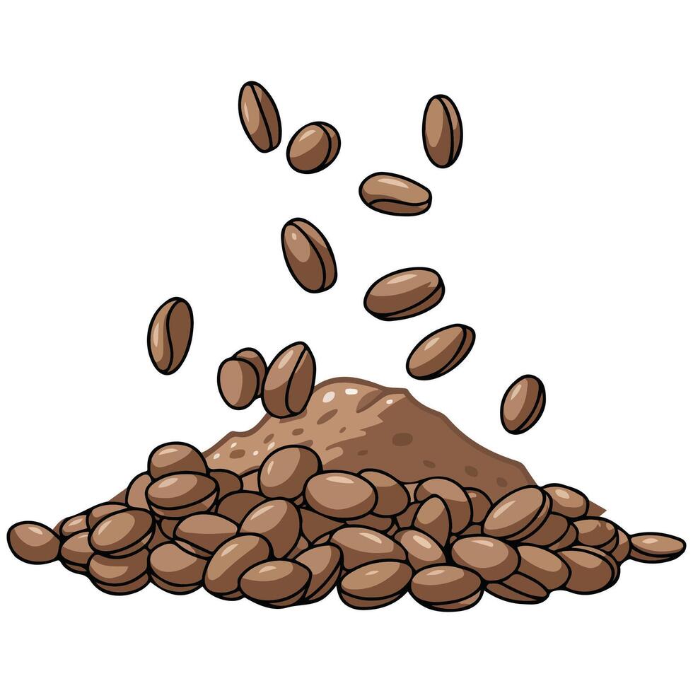Pile of dug earth gardening soil heap illustration vector