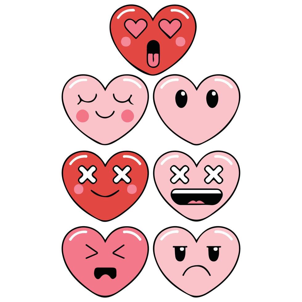 Collection of various smiley face expressions set vector