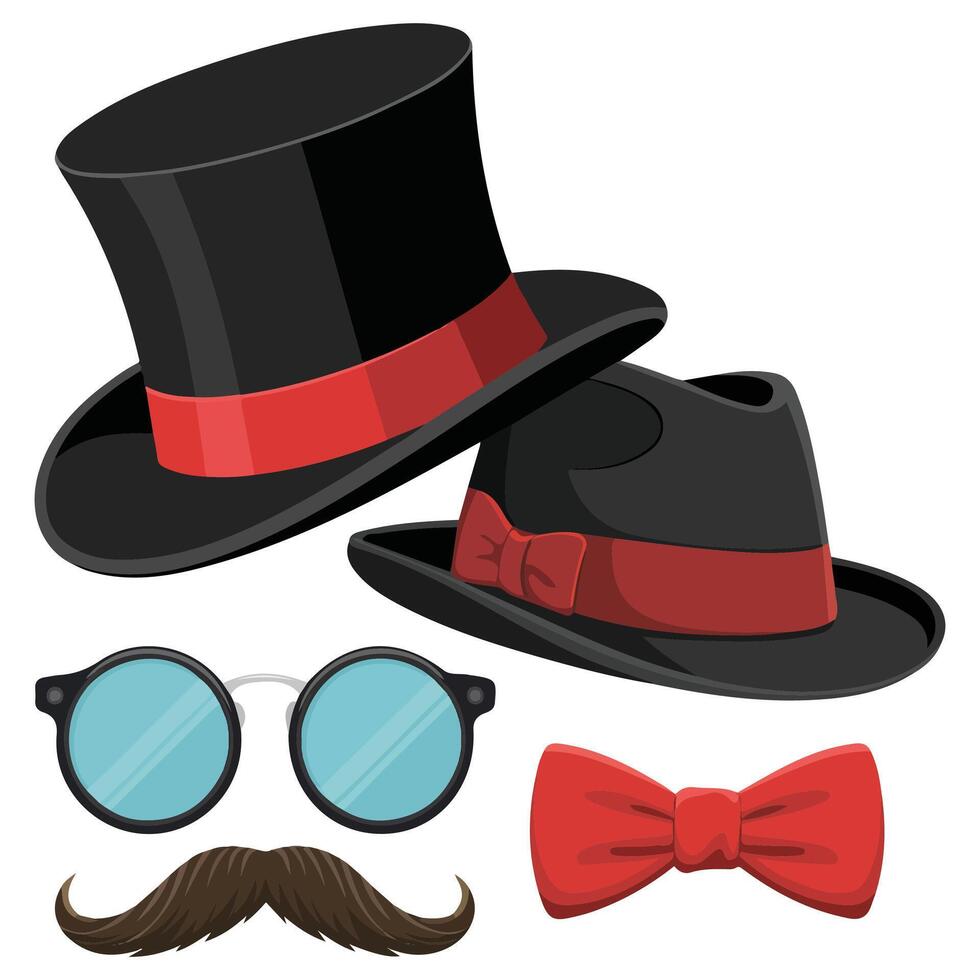 Fathers day celebration elements collection vector