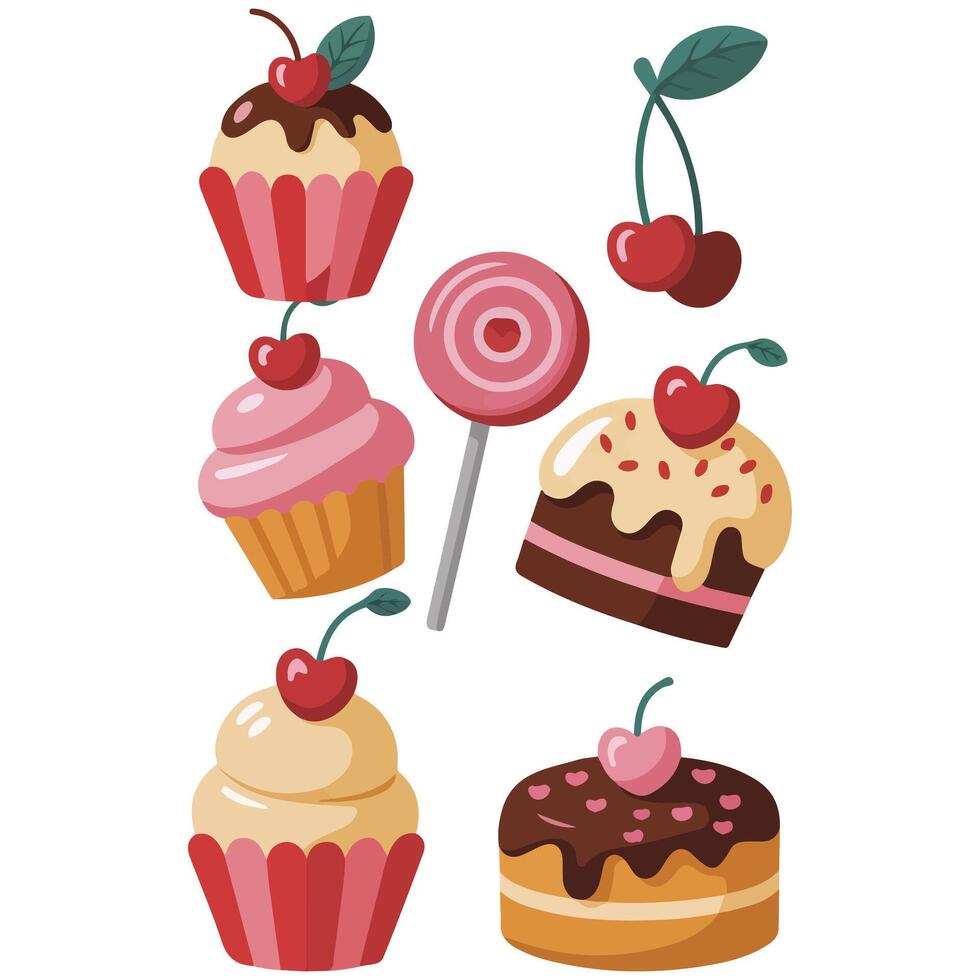 Valentines day love doodle elements set vector