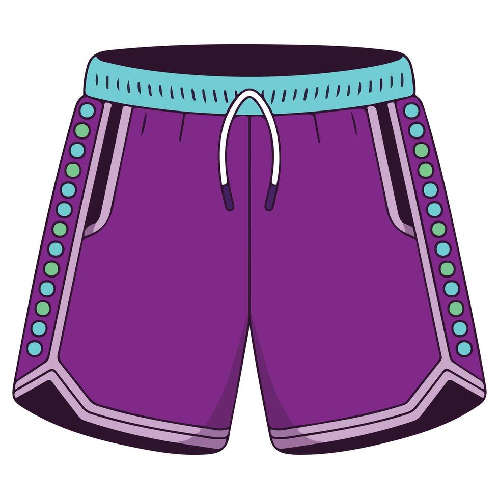 Funny green boxer shorts swimming trunks isolated illustration on white background vector
