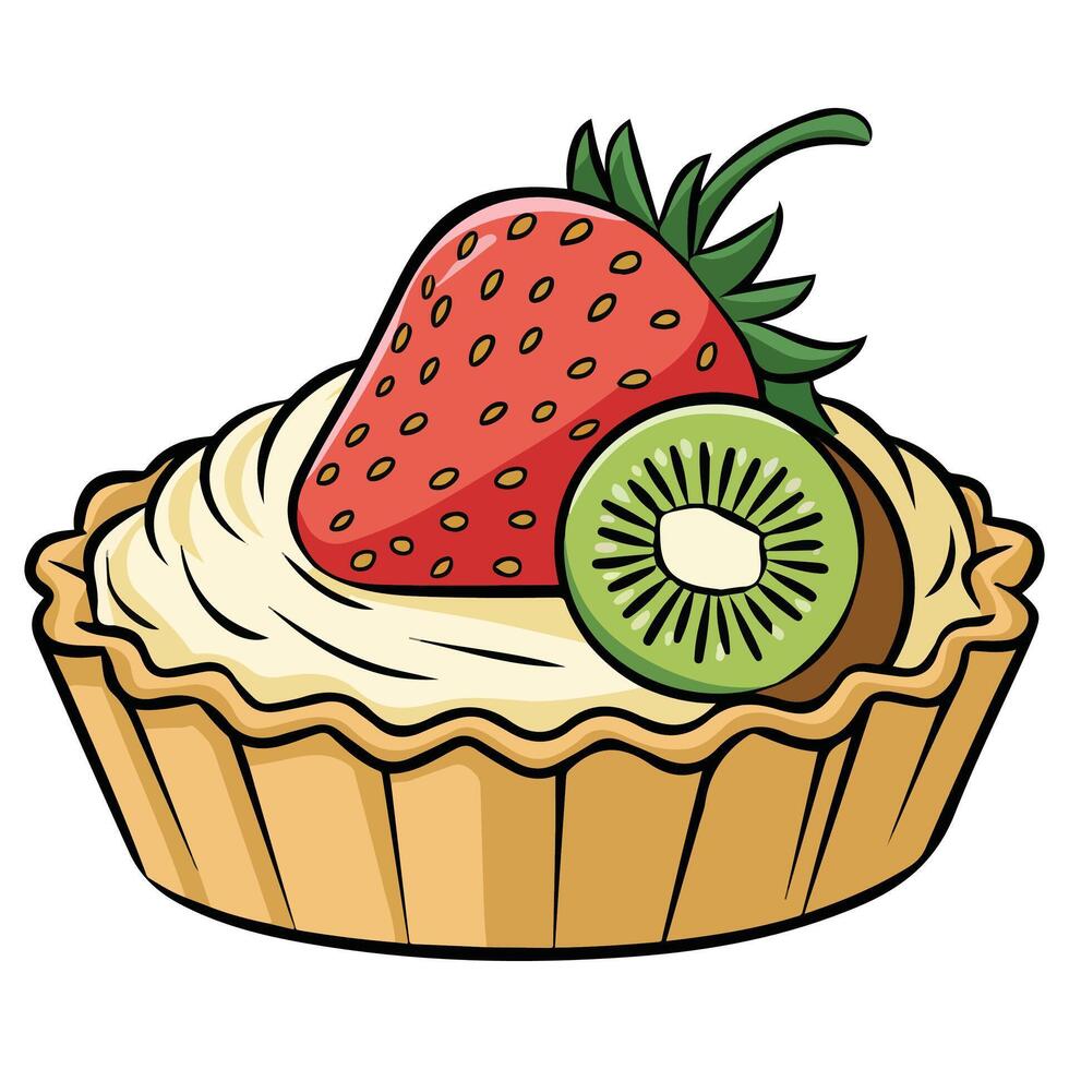 Delicious mixed berry pie with golden crust dessert vector