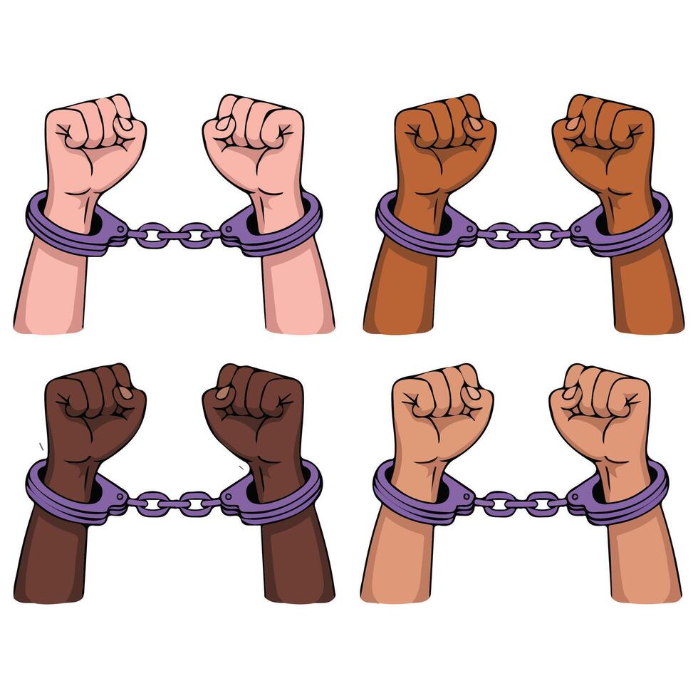 Freedom concept with broken chains and dove vector