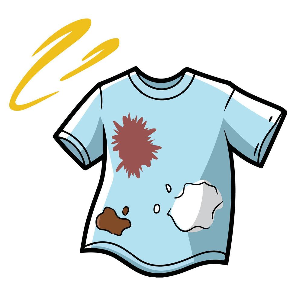 Dirty laundry tshirt isolated white vector