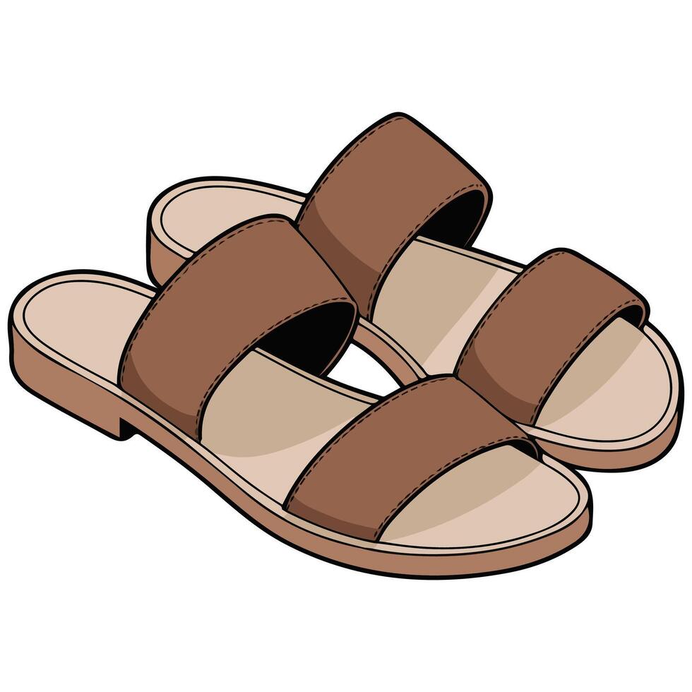 Summer footwear icon illustration vector