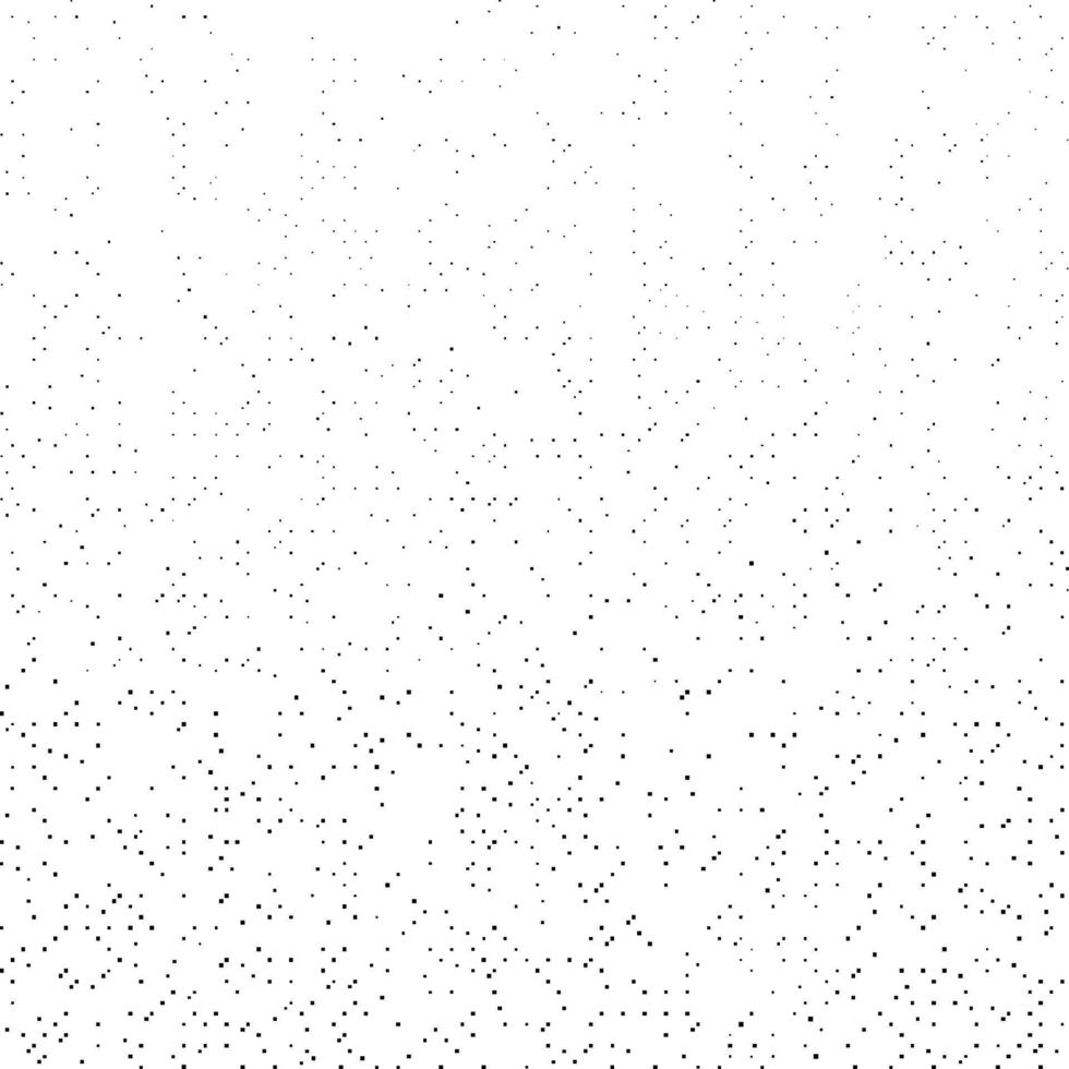 Grunge bitmap pixel texture. Square particles halftone background. Black and white abstract dot overlay pattern. Print distressed effect. Modern dust texture wallpaper vector