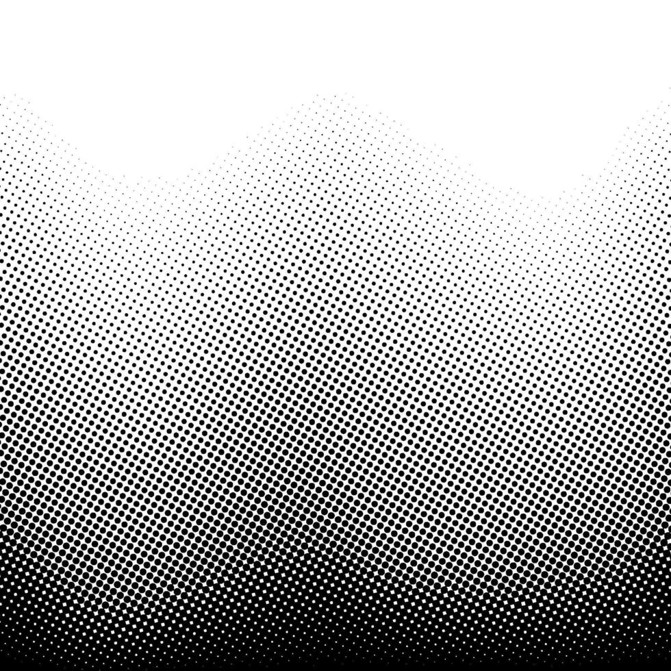 Halftone gradient background. Grunge halftone pop art texture with vanishing effect. White and black faded grainy wallpaper. Retro backdrop vector