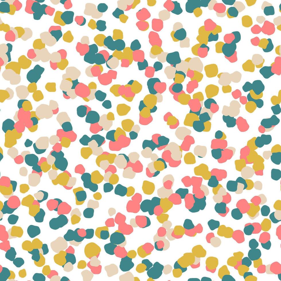 Seamless spray spots texture. Colorful grain background. Bright paint splash repeating pattern. Speckles effect. Splattered particles, splashes, drops wallpaper. vector