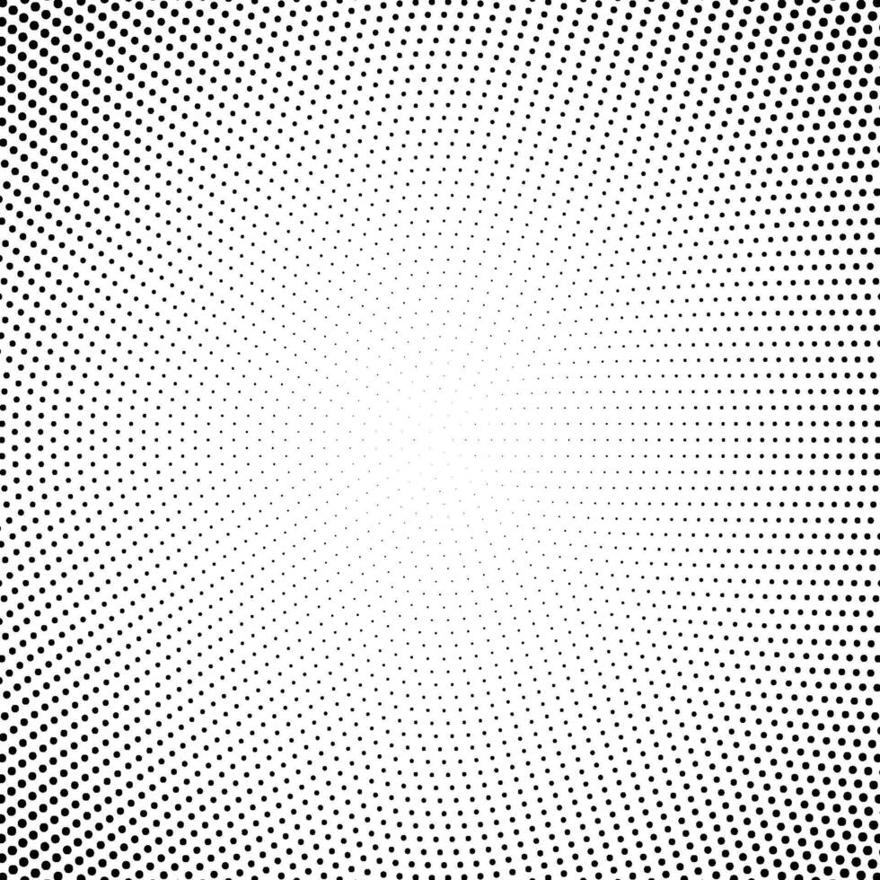 Halftone fading texture. Dotted concentric fade circles. Black and white pop art vector
