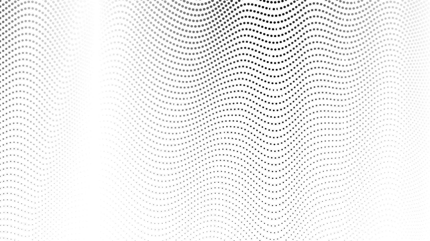 Halftone wave lines background. Abstract dotted stripes texture. Warped and curved lines wallpaper. Minimalistic design vector