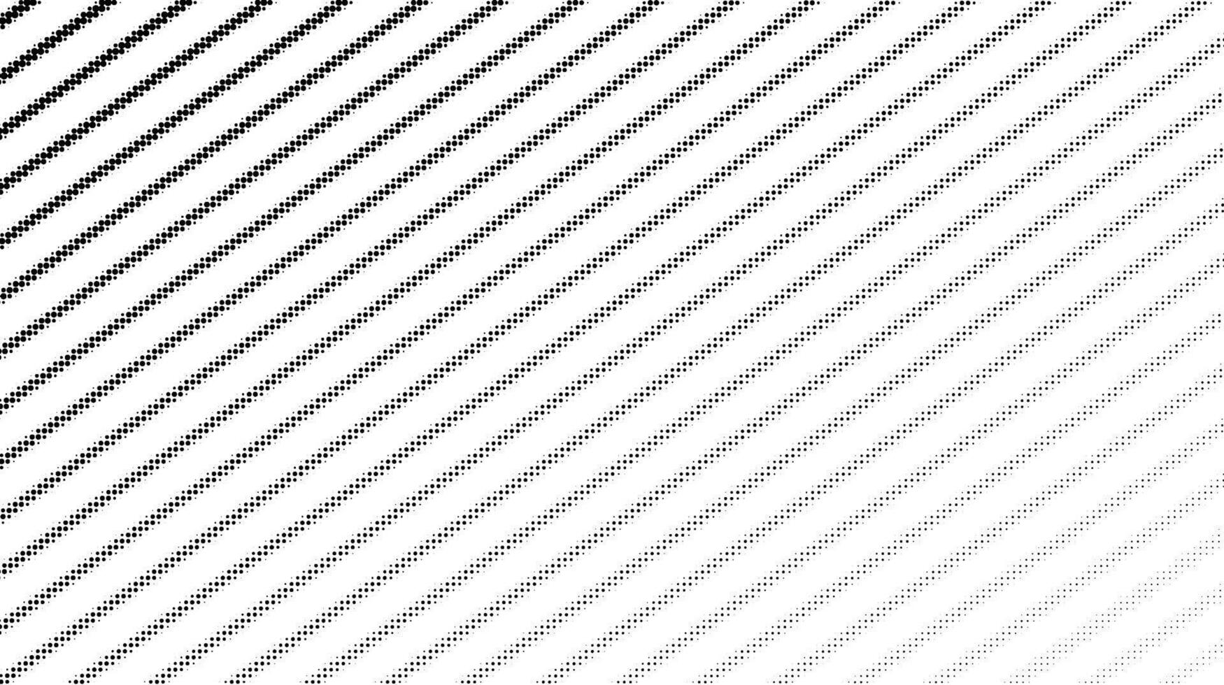 Dotted fading lines pattern. Black and white vanishing stipple background. Diagonal dots stripes wallpaper. Abstract minimalistic texture. Monochrome vecto vector