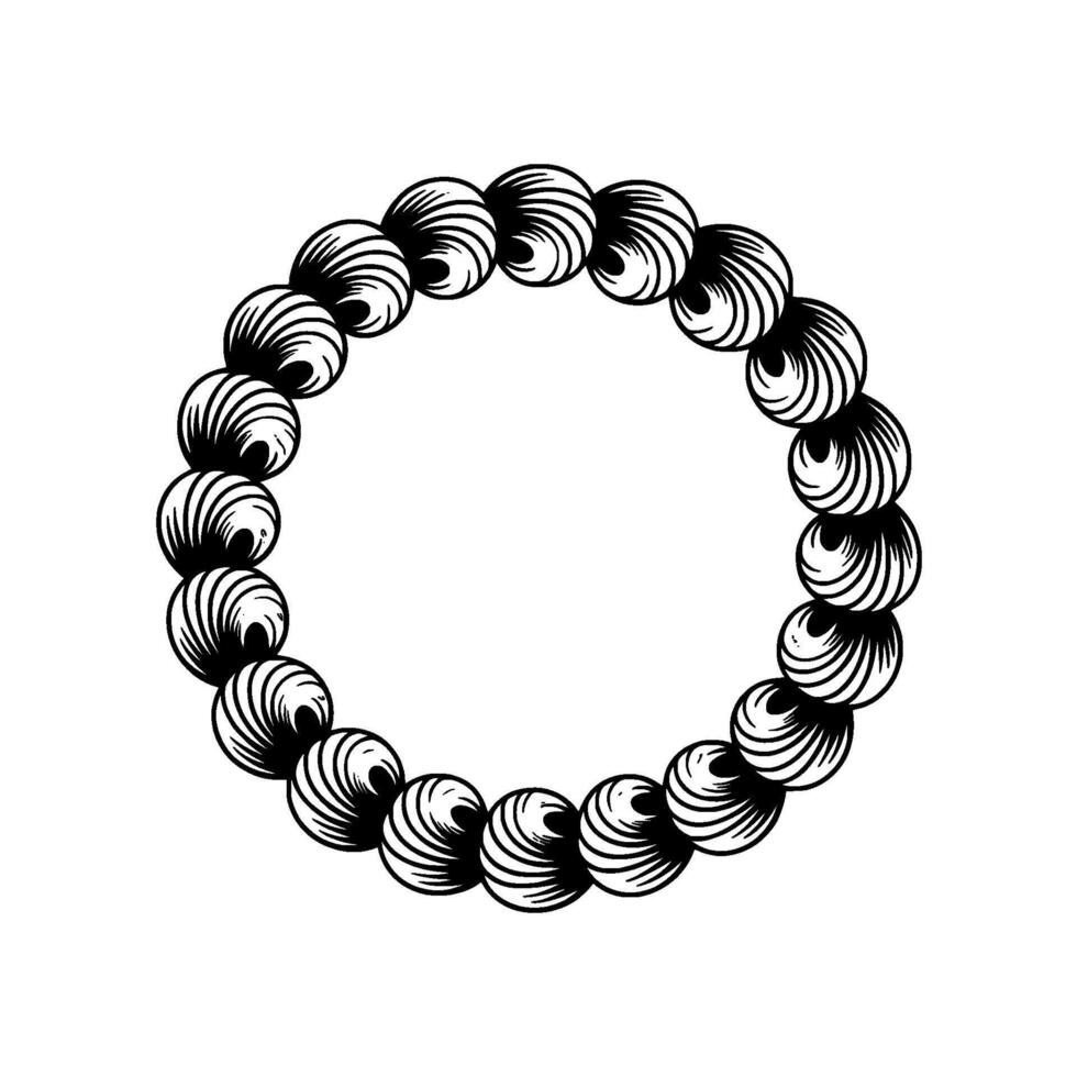 Swirl Ball Circle Frame Minimalist vector