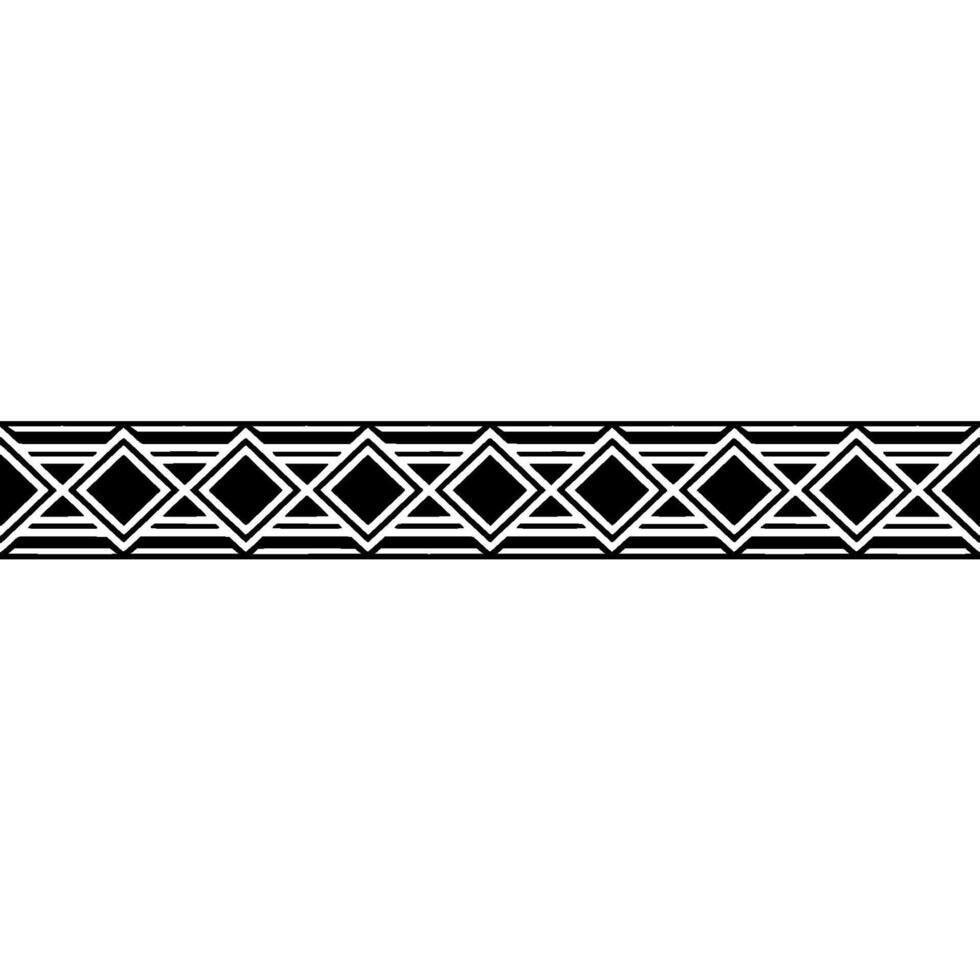 Geometric Diamond Border, Black And White, Clean, Modern vector