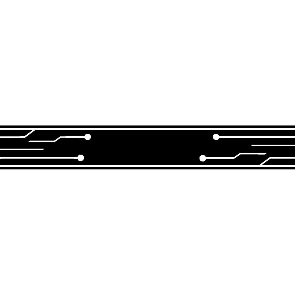 Tech Banner Abstract Circuit Board Element On White vector