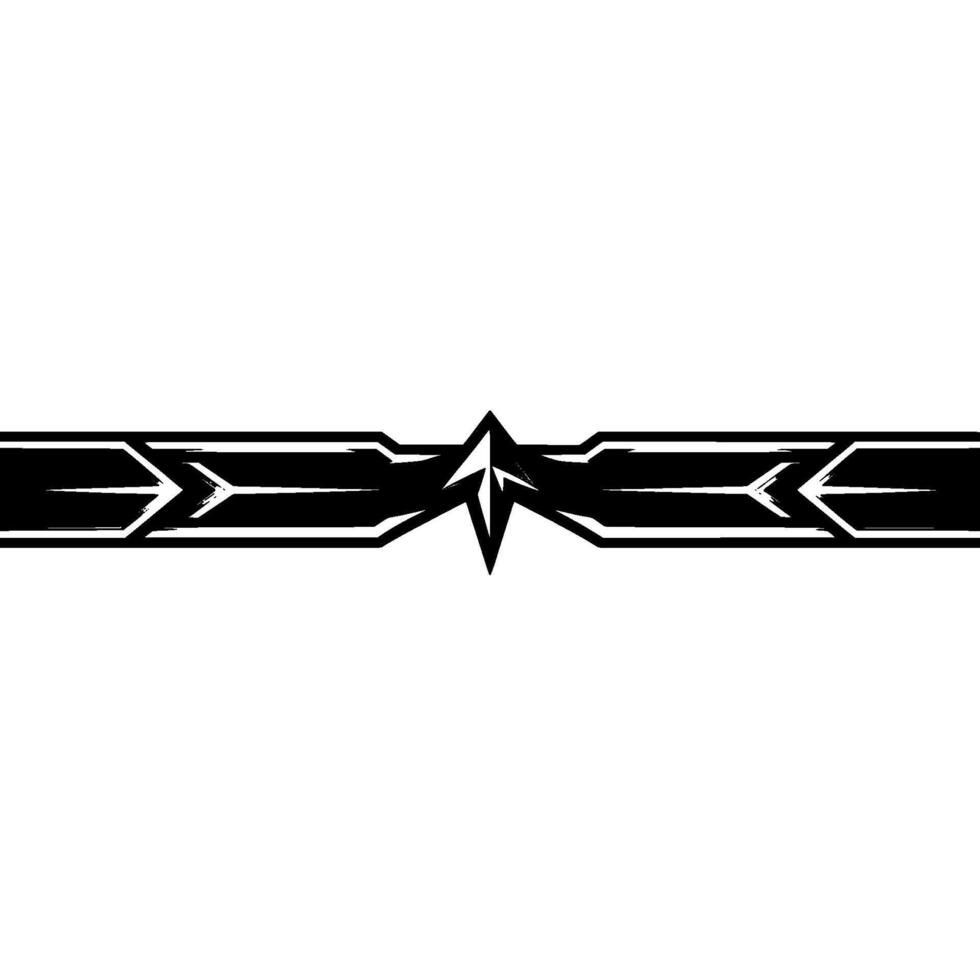 Geometric Abstract Black And Silver Bar Element On White Background vector