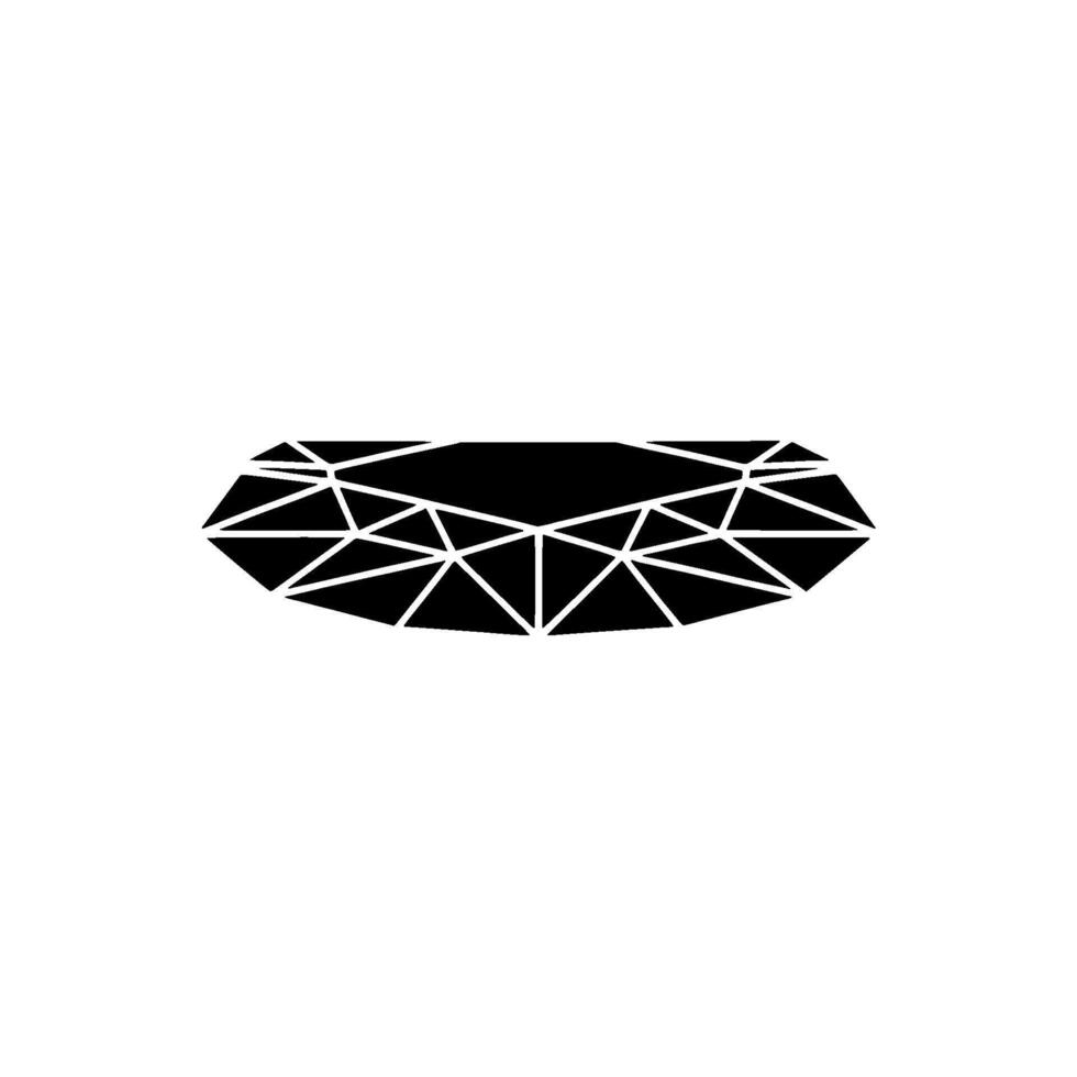 Abstract Geometric Oval Shape, Black And White, Clean vector