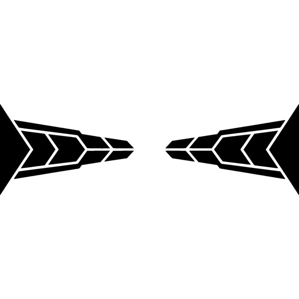 Abstract Geometric Arrow In Black And White vector