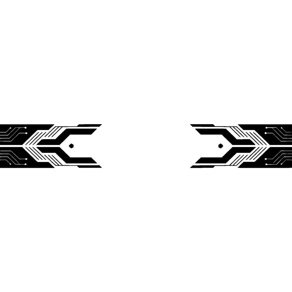 Abstract Tech Circuit Board Element, White Space vector